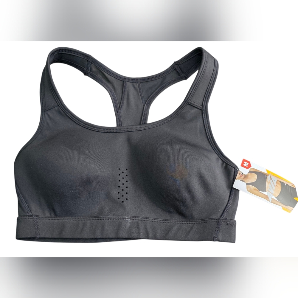Nwt Avia Black Racerback Sports Bra (SIZE: MED 8-10)
